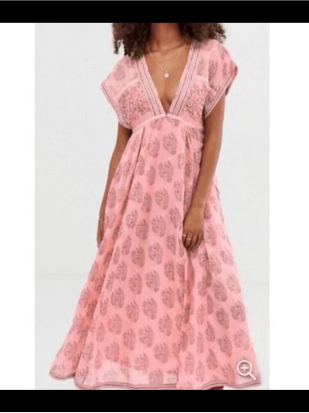 Free People Pink Paisley Maxi Dress